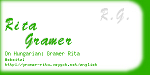 rita gramer business card